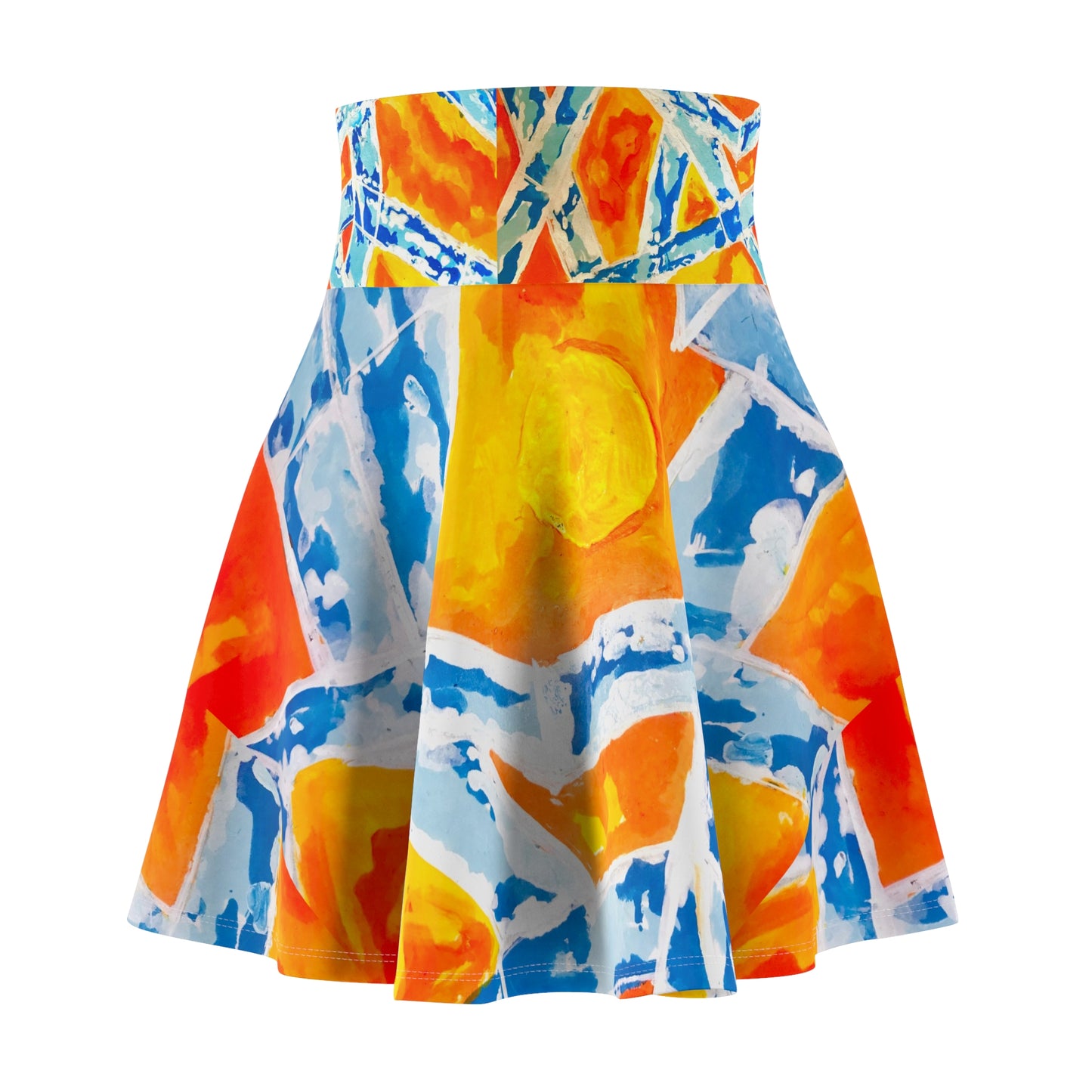 Women's Skater Skirt – Sunset (1) – Waiting with your child