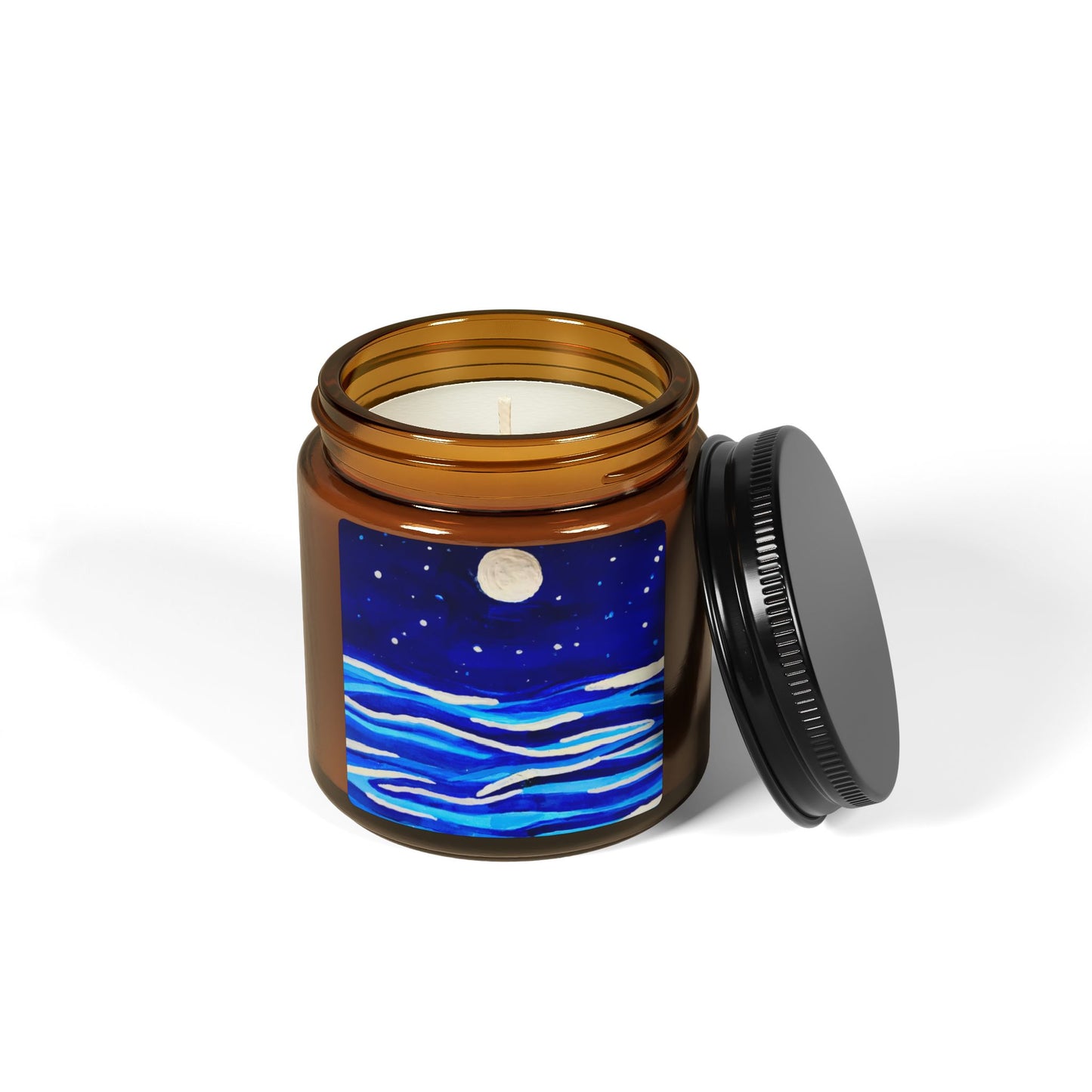 Scented Soy Candle (Multi-Size, Amber Jar)