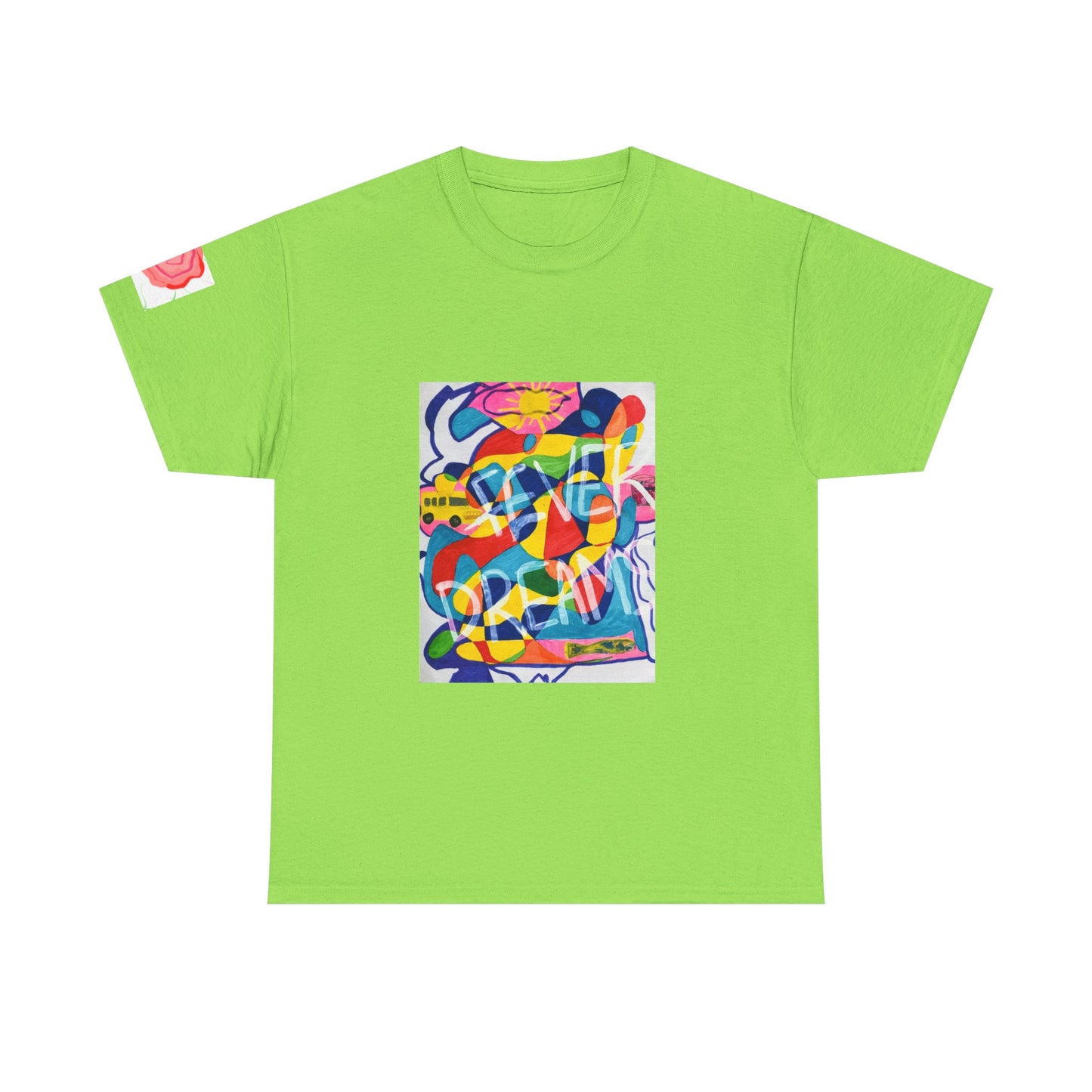 Vibrant Unisex Cotton Tee - Fever Dreams Artwork