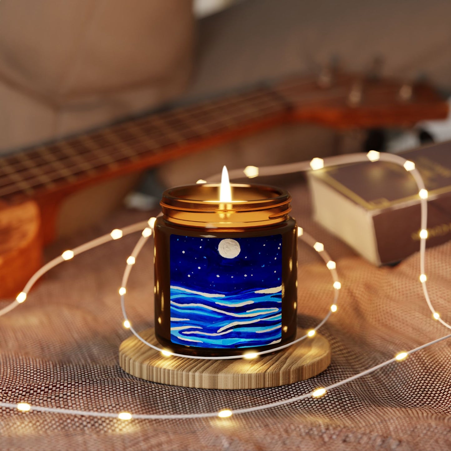 Scented Soy Candle (Multi-Size, Amber Jar)