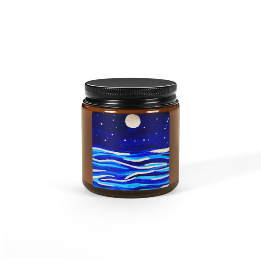 Scented Soy Candle (Multi-Size, Amber Jar)