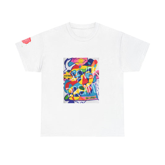 Vibrant Unisex Cotton Tee - Fever Dreams Artwork
