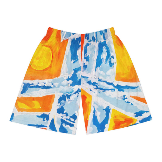 Basketball Shorts – Sunset (1) – Waiting with your child
