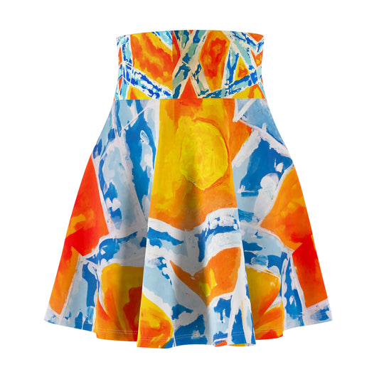 Women's Skater Skirt – Sunset (1) – Waiting with your child